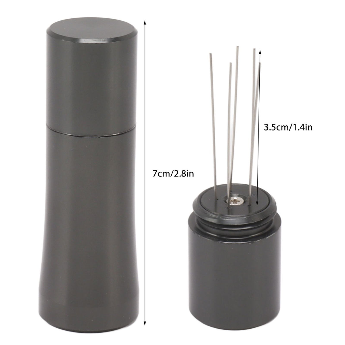 Coffee Stirring Tamper 304 Stainless Steel Needle Type Coffee Distribution Tool for Home Dark Gray