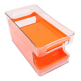 2 Tier Soda Can Rack Beverage Can Can Storage Holder Can Holder for Pantry Refrigerator Orange