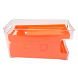 2 Tier Soda Can Rack Beverage Can Can Storage Holder Can Holder for Pantry Refrigerator Orange