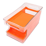 2 Tier Soda Can Rack Beverage Can Can Storage Holder Can Holder for Pantry Refrigerator Orange