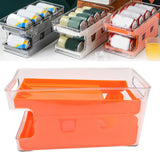 2 Tier Soda Can Rack Beverage Can Can Storage Holder Can Holder for Pantry Refrigerator Orange