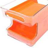 2 Tier Soda Can Rack Beverage Can Can Storage Holder Can Holder for Pantry Refrigerator Orange - Extra Image