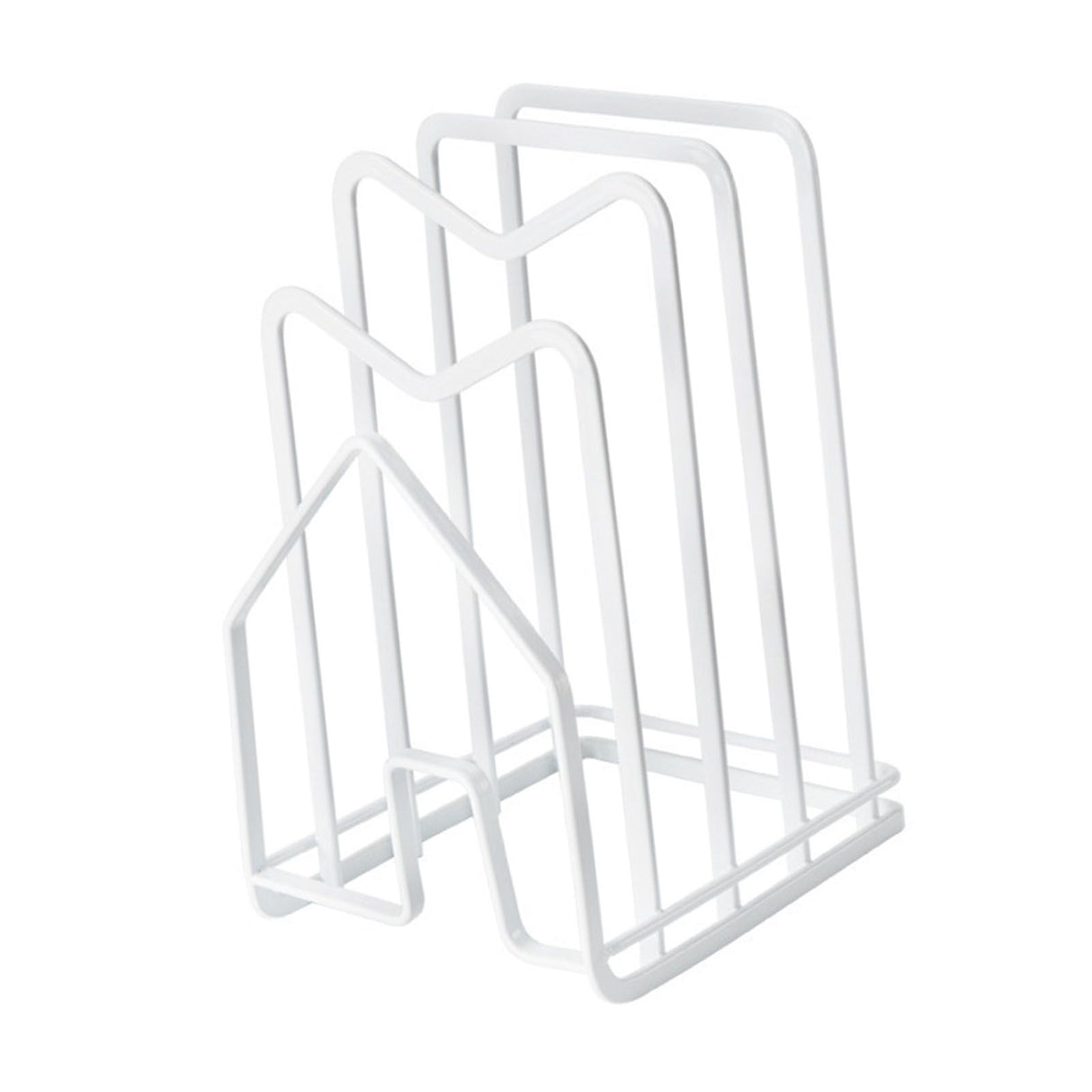 Chopping Board Storage Rack Multifunctional Pot Pan Lid Stand Holder Iron Good Ventilation Kitchen Countertop Organizer White Standard