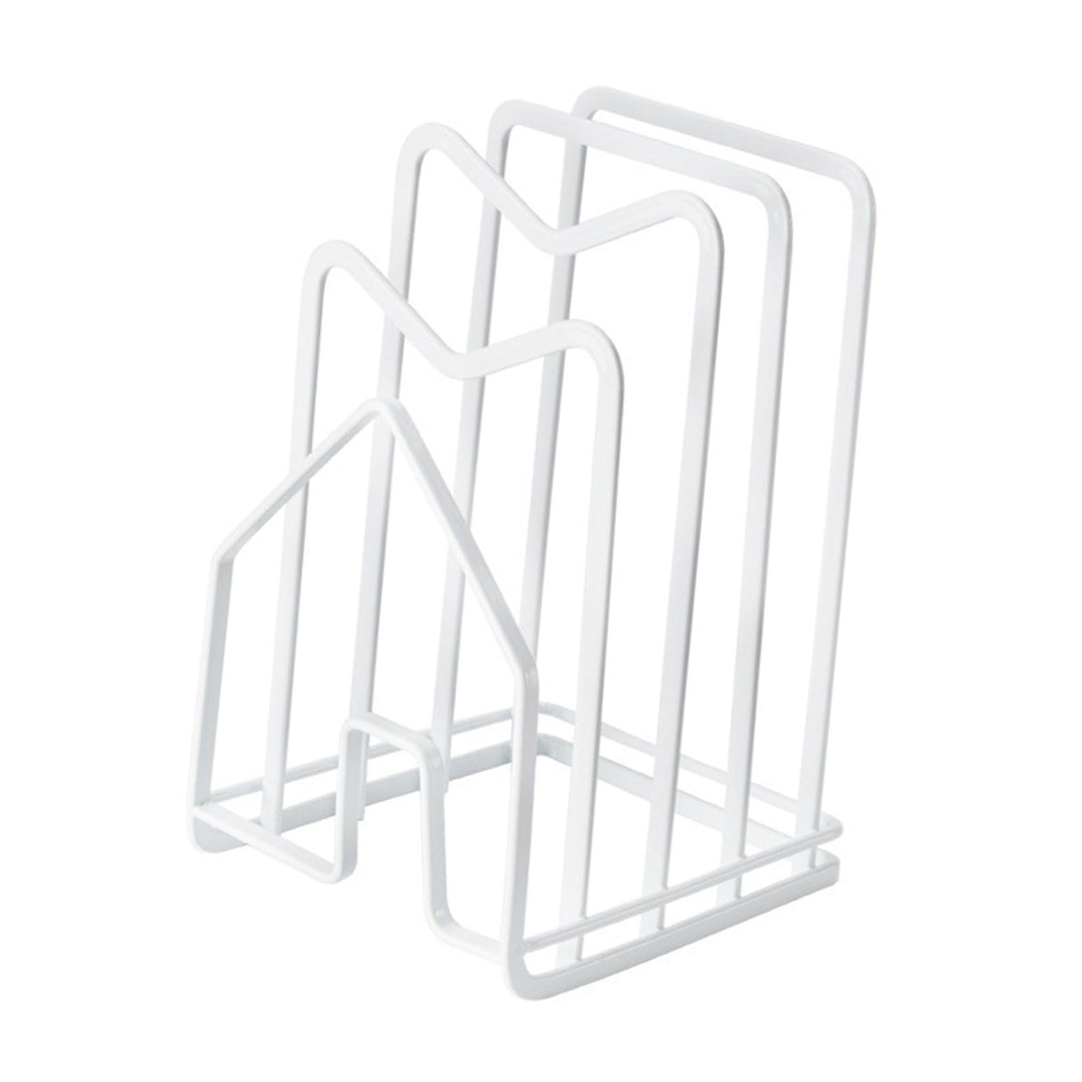 Chopping Board Storage Rack Multifunctional Pot Pan Lid Stand Holder Iron Good Ventilation Kitchen Countertop Organizer White Standard