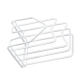 Chopping Board Storage Rack Multifunctional Pot Pan Lid Stand Holder Iron Good Ventilation Kitchen Countertop Organizer White Standard - Top-Down View