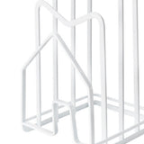 Chopping Board Storage Rack Multifunctional Pot Pan Lid Stand Holder Iron Good Ventilation Kitchen Countertop Organizer White Standard