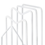 Chopping Board Storage Rack Multifunctional Pot Pan Lid Stand Holder Iron Good Ventilation Kitchen Countertop Organizer White Standard - Low Angle