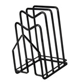Chopping Board Storage Rack Multifunctional Pot Pan Lid Stand Holder Iron Good Ventilation Kitchen Countertop Organizer Black Standard