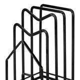 Chopping Board Storage Rack Multifunctional Pot Pan Lid Stand Holder Iron Good Ventilation Kitchen Countertop Organizer Black Standard - Close-Up Angle