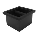 Coffee Ground Knock Box Chute Stainless Steel Built in Desktop Bottomless Knocking Slag Bucket for Home - Front View