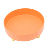 360 Degree Rotating Storage Rack Organizer Round Cosmetic Spice Rack Turntable for Kitchen Cabinet Pantry Small Orange