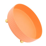 360 Degree Rotating Storage Rack Organizer Round Cosmetic Spice Rack Turntable for Kitchen Cabinet Pantry Small Orange
