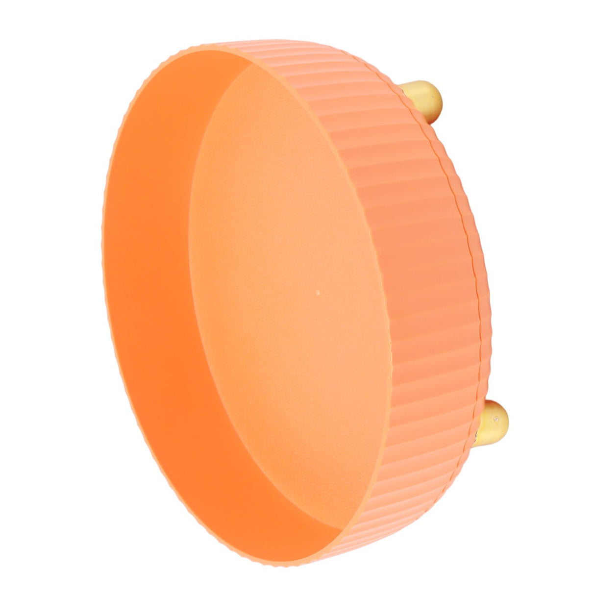 360 Degree Rotating Storage Rack Organizer Round Cosmetic Spice Rack Turntable for Kitchen Cabinet Pantry Small Orange