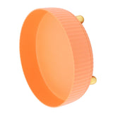 360 Degree Rotating Storage Rack Organizer Round Cosmetic Spice Rack Turntable for Kitchen Cabinet Pantry Small Orange