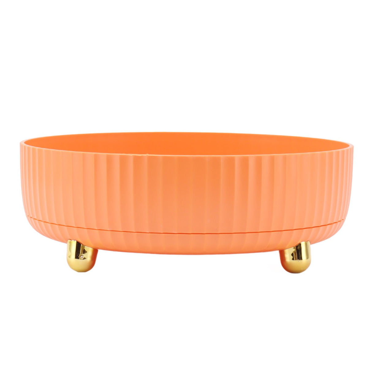 360 Degree Rotating Storage Rack Organizer Round Cosmetic Spice Rack Turntable for Kitchen Cabinet Pantry Small Orange