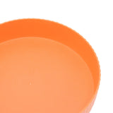 360 Degree Rotating Storage Rack Organizer Round Cosmetic Spice Rack Turntable for Kitchen Cabinet Pantry Small Orange