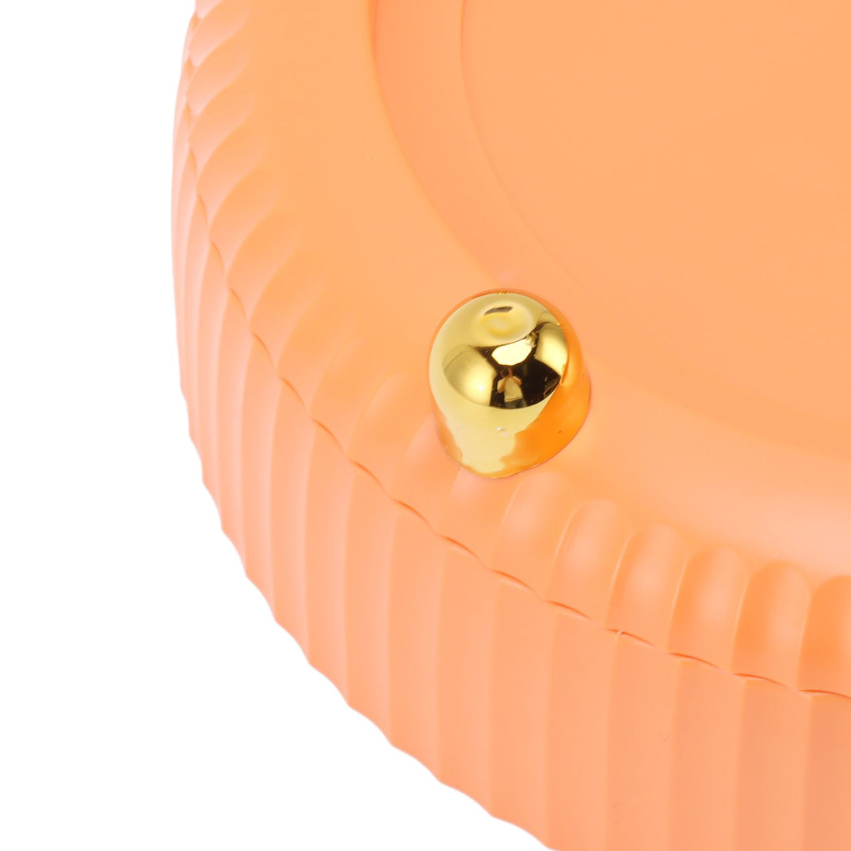 360 Degree Rotating Storage Rack Organizer Round Cosmetic Spice Rack Turntable for Kitchen Cabinet Pantry Small Orange