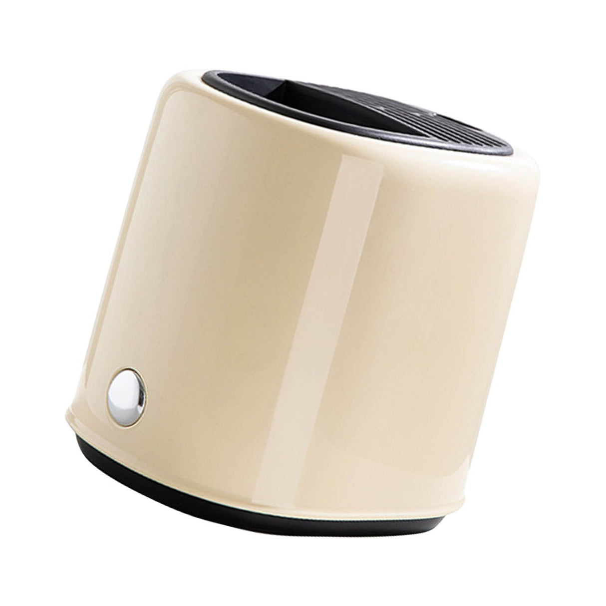 Knife Block Utensil Holder Retro Space Saving Large Capacity 2 In 1 Countertop Utensil Organizer for Kitchen Beige
