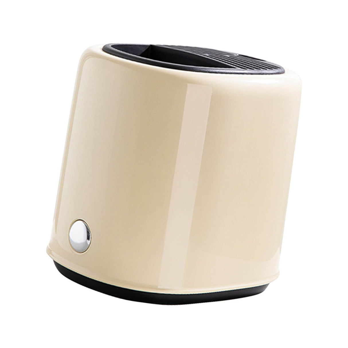 Knife Block Utensil Holder Retro Space Saving Large Capacity 2 In 1 Countertop Utensil Organizer for Kitchen Beige