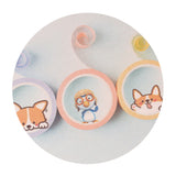 Round Cartoon Diatom Mud Coaster Water Absorbent Coaster Cutlery Insulation Anti Scalding Pad Marble Table Decor Flying Penguin - Front View