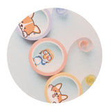 Round Cartoon Diatom Mud Coaster Water Absorbent Coaster Cutlery Insulation Anti Scalding Pad Marble Table Decor Flying Penguin - Side View