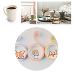 Round Cartoon Diatom Mud Coaster Water Absorbent Coaster Cutlery Insulation Anti Scalding Pad Marble Table Decor Flying Penguin