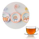 Round Cartoon Diatom Mud Coaster Water Absorbent Coaster Cutlery Insulation Anti Scalding Pad Marble Table Decor Flying Penguin - Close-Up Angle