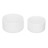 2Pcs Silicone Bumper Boot Protective Water Bottle Bottom Sleeve Cover for Space Thermal Cup White