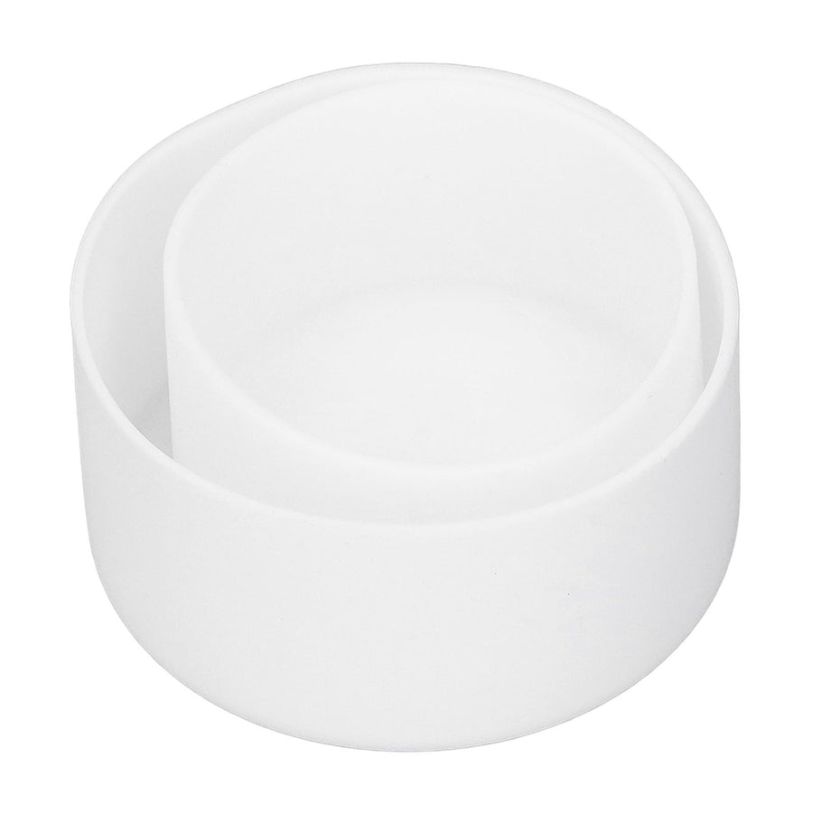 2Pcs Silicone Bumper Boot Protective Water Bottle Bottom Sleeve Cover for Space Thermal Cup White