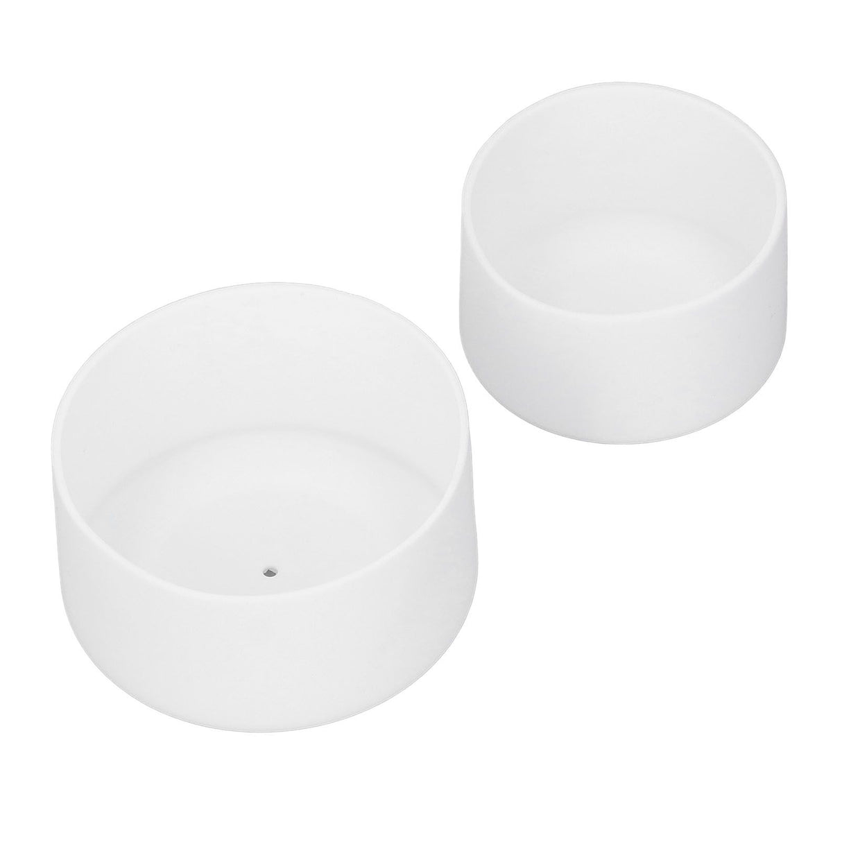 2Pcs Silicone Bumper Boot Protective Water Bottle Bottom Sleeve Cover for Space Thermal Cup White