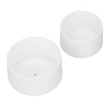 2Pcs Silicone Bumper Boot Protective Water Bottle Bottom Sleeve Cover for Space Thermal Cup White
