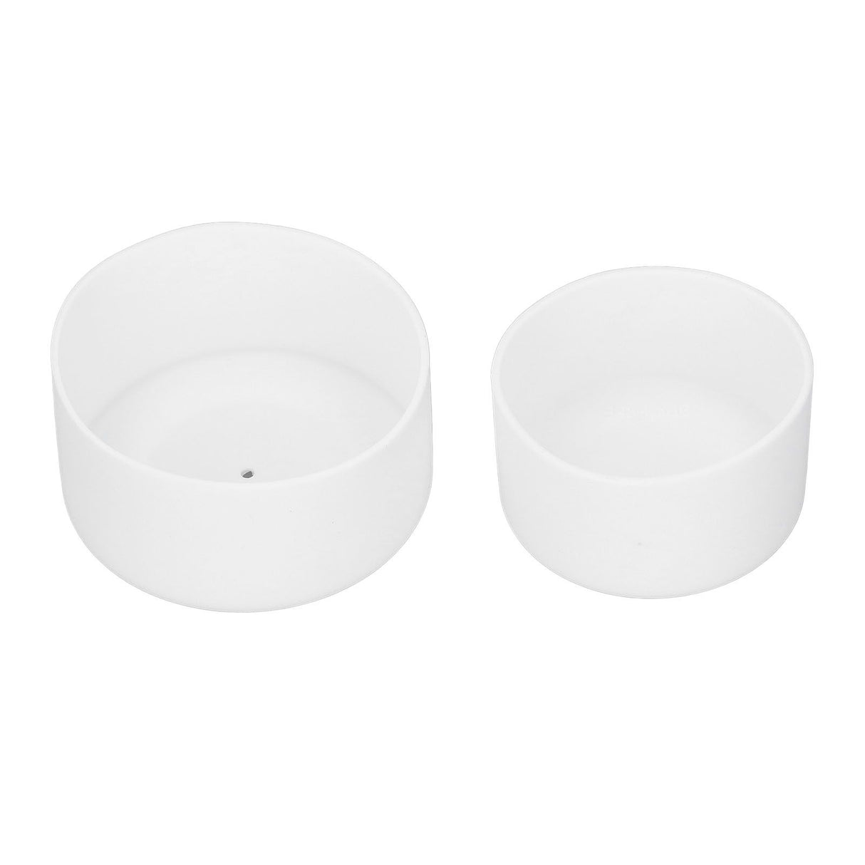 2Pcs Silicone Bumper Boot Protective Water Bottle Bottom Sleeve Cover for Space Thermal Cup White