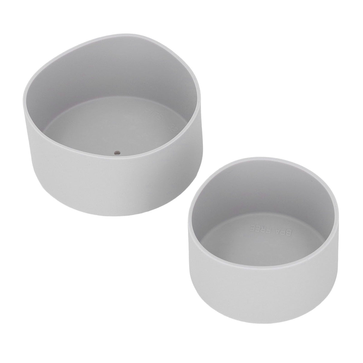 2Pcs Silicone Bumper Boot Protective Water Bottle Bottom Sleeve Cover for Space Thermal Cup Gray