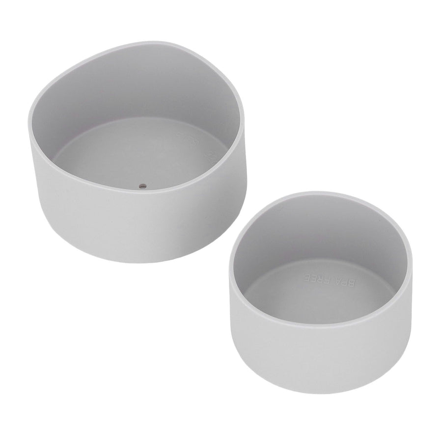 2Pcs Silicone Bumper Boot Protective Water Bottle Bottom Sleeve Cover for Space Thermal Cup Gray