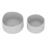 2Pcs Silicone Bumper Boot Protective Water Bottle Bottom Sleeve Cover for Space Thermal Cup Gray - Top-Down View