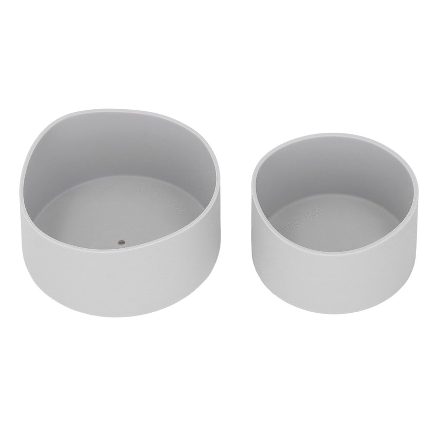 2Pcs Silicone Bumper Boot Protective Water Bottle Bottom Sleeve Cover for Space Thermal Cup Gray