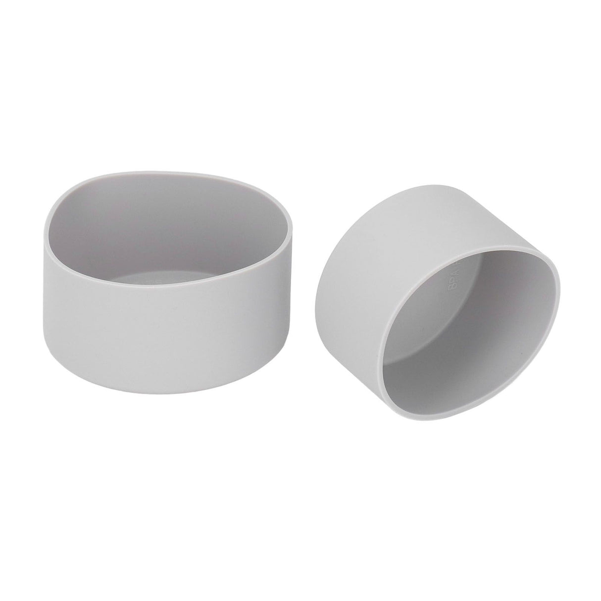 2Pcs Silicone Bumper Boot Protective Water Bottle Bottom Sleeve Cover for Space Thermal Cup Gray