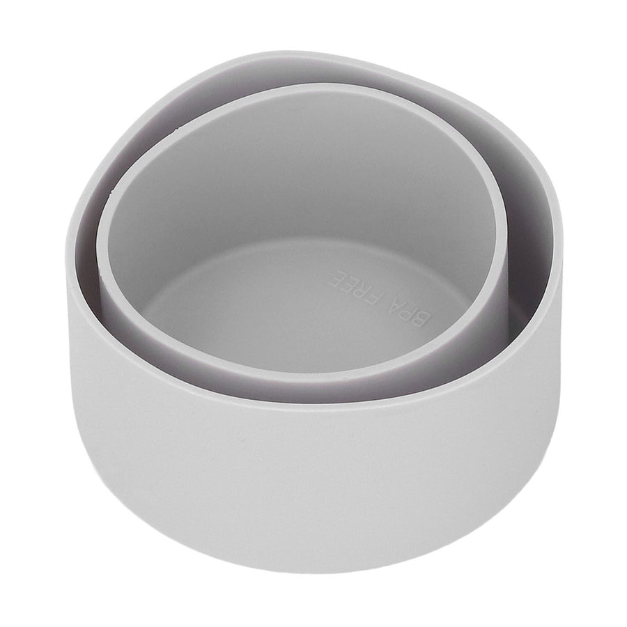 2Pcs Silicone Bumper Boot Protective Water Bottle Bottom Sleeve Cover for Space Thermal Cup Gray