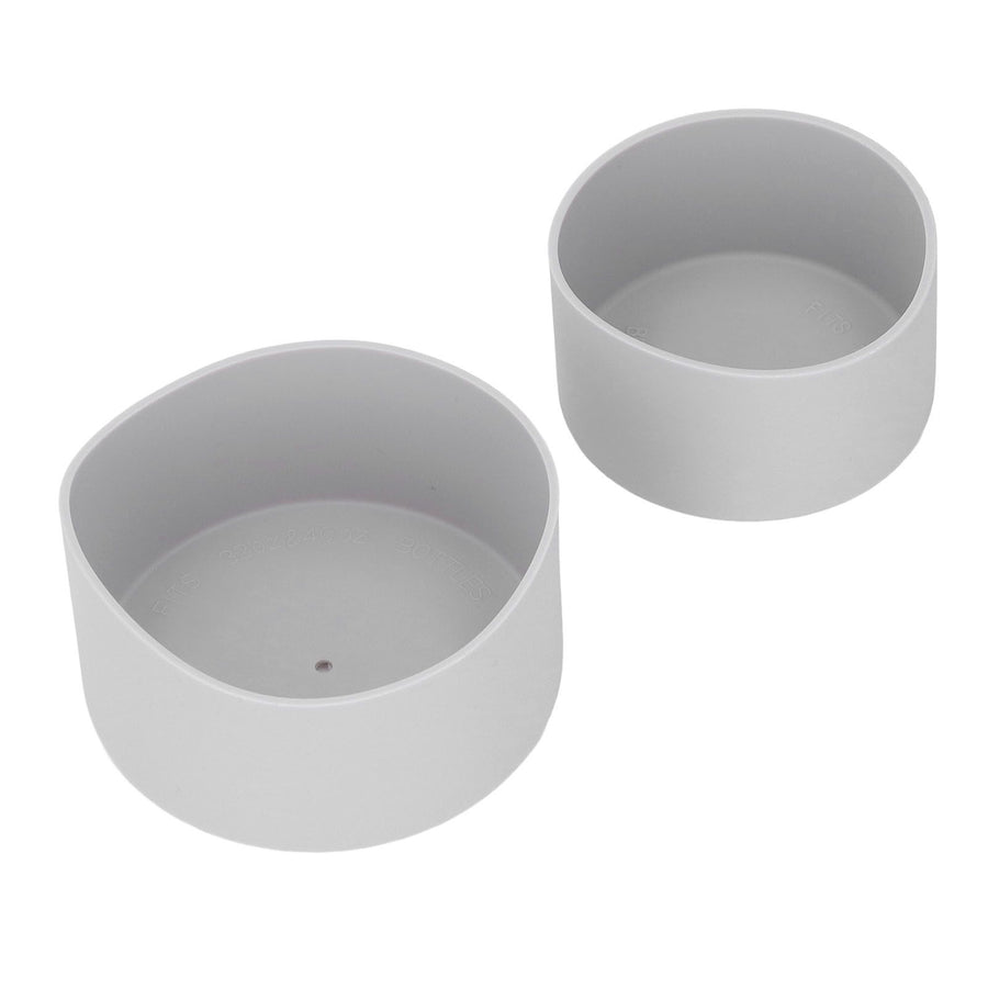 2Pcs Silicone Bumper Boot Protective Water Bottle Bottom Sleeve Cover for Space Thermal Cup Gray