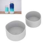 2Pcs Silicone Bumper Boot Protective Water Bottle Bottom Sleeve Cover for Space Thermal Cup Gray