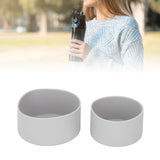 2Pcs Silicone Bumper Boot Protective Water Bottle Bottom Sleeve Cover for Space Thermal Cup Gray
