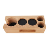 Wood Coffee Filter Tamper Holder Wooden Coffee Tamper Mat Stand for Home Cafe Restaurant Hotel Office 58mm 5 Hole