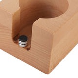 Wood Coffee Filter Tamper Holder Wooden Coffee Tamper Mat Stand for Home Cafe Restaurant Hotel Office 58mm 5 Hole