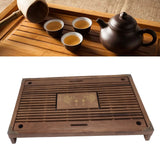 Water Storage Tea Tray with Drainage Tool Hose Non Fading Water Drainage Tea Serving Tray for Home Type B