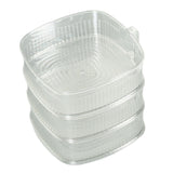 Transparent Dish Dust Cover Dustproof Multi Layer Dish Cover Multifunctional Food Cover 3 Layer - Rear View