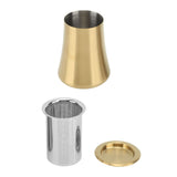 Coffee Sifter Cup Coffee Grind Sieve Fine Mesh Coffee Powder Sieve Cup 304 Stainless Steel Coffee Making Accessory for Home Gold - Close-Up Angle