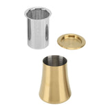 Coffee Sifter Cup Coffee Grind Sieve Fine Mesh Coffee Powder Sieve Cup 304 Stainless Steel Coffee Making Accessory for Home Gold - Low Angle