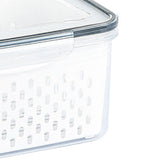 Drain Storage Basket Box Transparent Fruit Vegetable Storage Container for Kitchen Supplies 3300ML