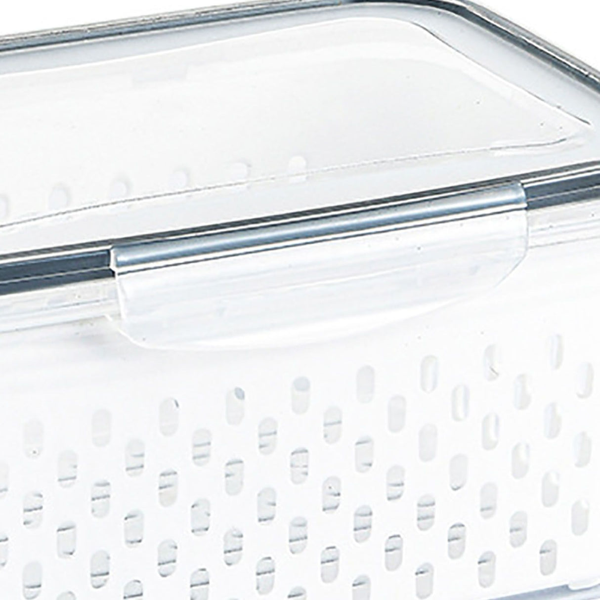 Drain Storage Basket Box Transparent Fruit Vegetable Storage Container for Kitchen Supplies 3300ML