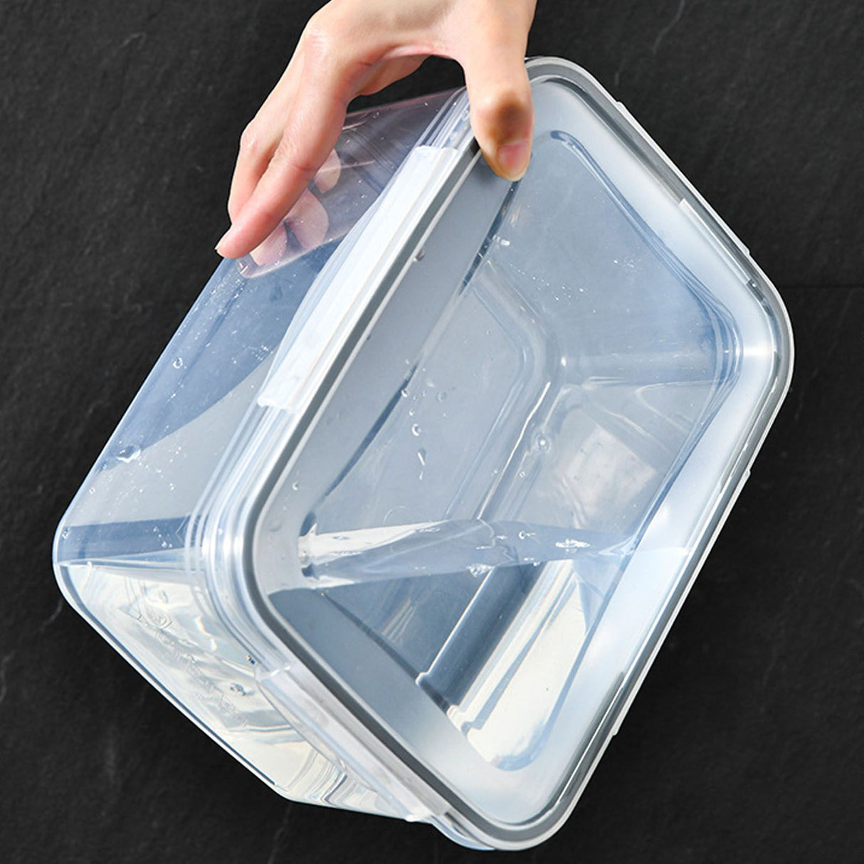 Drain Storage Basket Box Transparent Fruit Vegetable Storage Container for Kitchen Supplies 3300ML